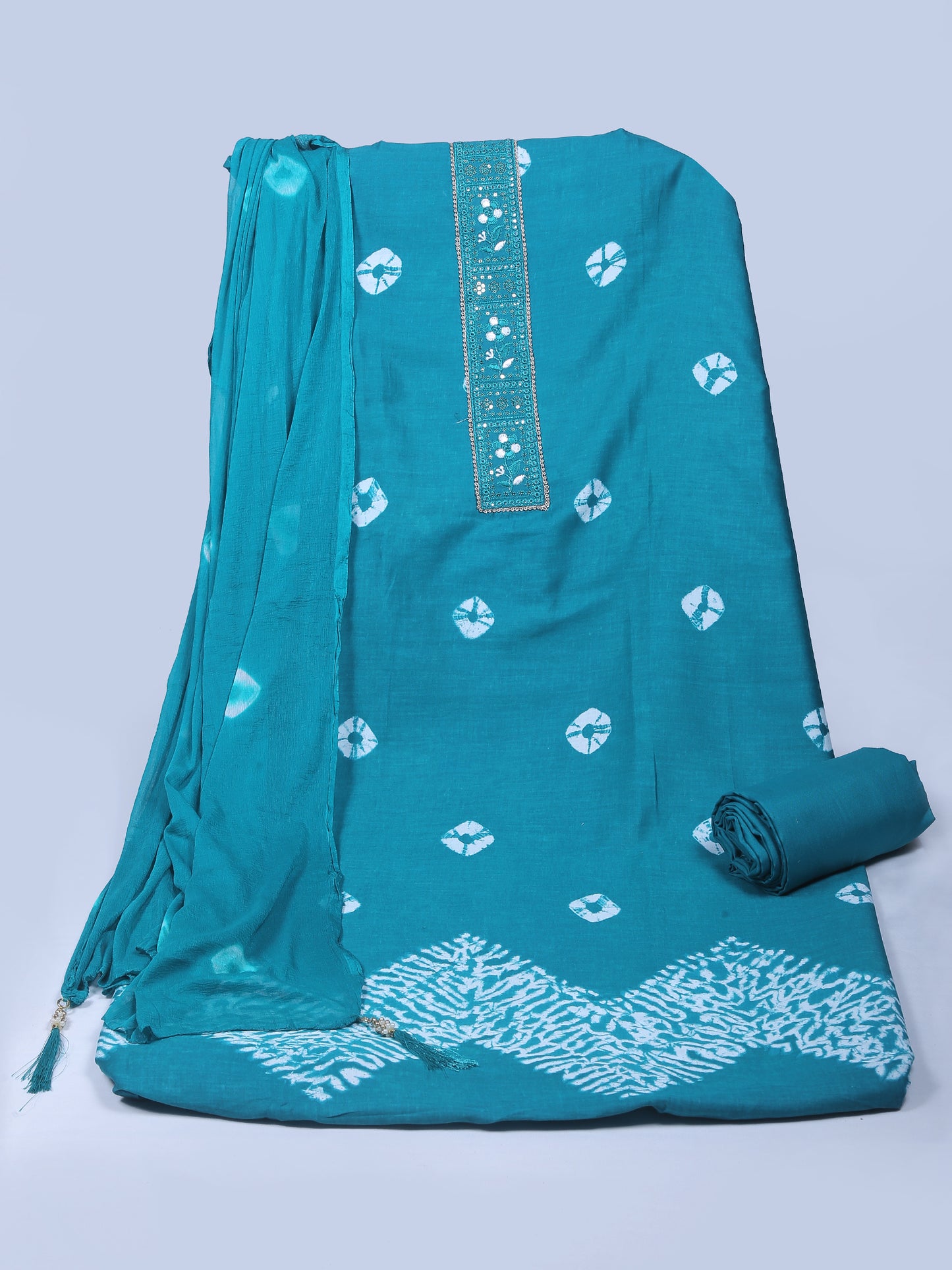 Raamiva Pure Thread Blue Ethnic Suit – Suit Salwar & Ethnic Wear